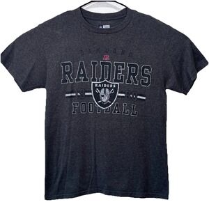 NFL Oakland Raiders T-Shirt Men's M Gray Football Graphic Short Sleeve